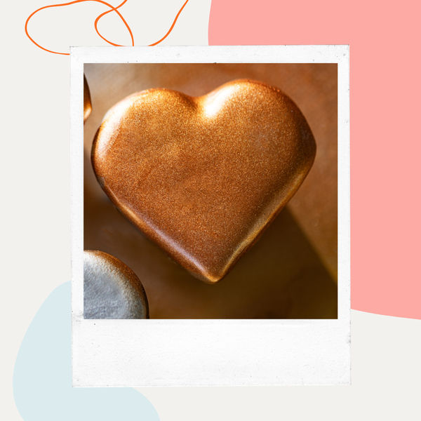 A shiny copper heart
