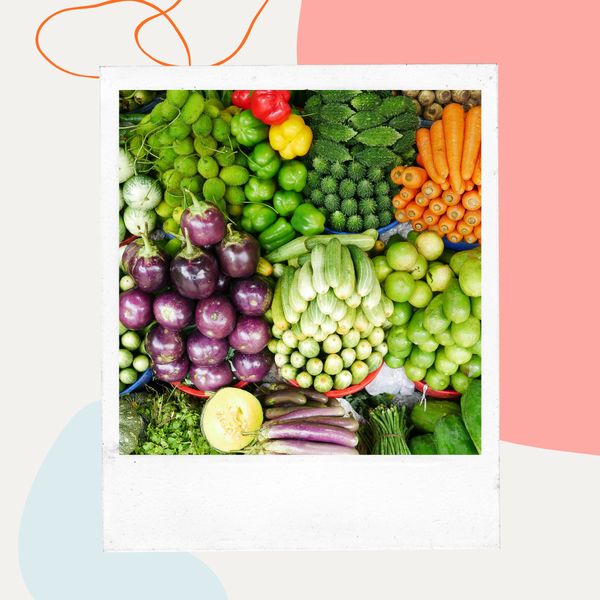Assortment of colorful fresh vegetables