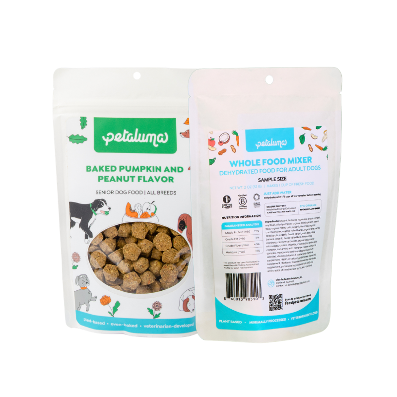 Load image into Gallery viewer, Senior Dry Dog Food | Baked Pumpkin &amp; Peanut Butter Flavor | 4 oz Sample
