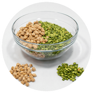 Organic chickpeas & peas