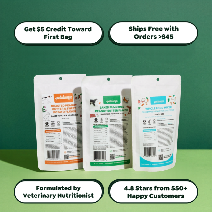 Load image into Gallery viewer, Senior Dry Dog Food | Baked Pumpkin &amp; Peanut Butter Flavor | 4 oz Sample
