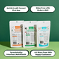 Three packages of Petaluma samples on a green background with promotional text.