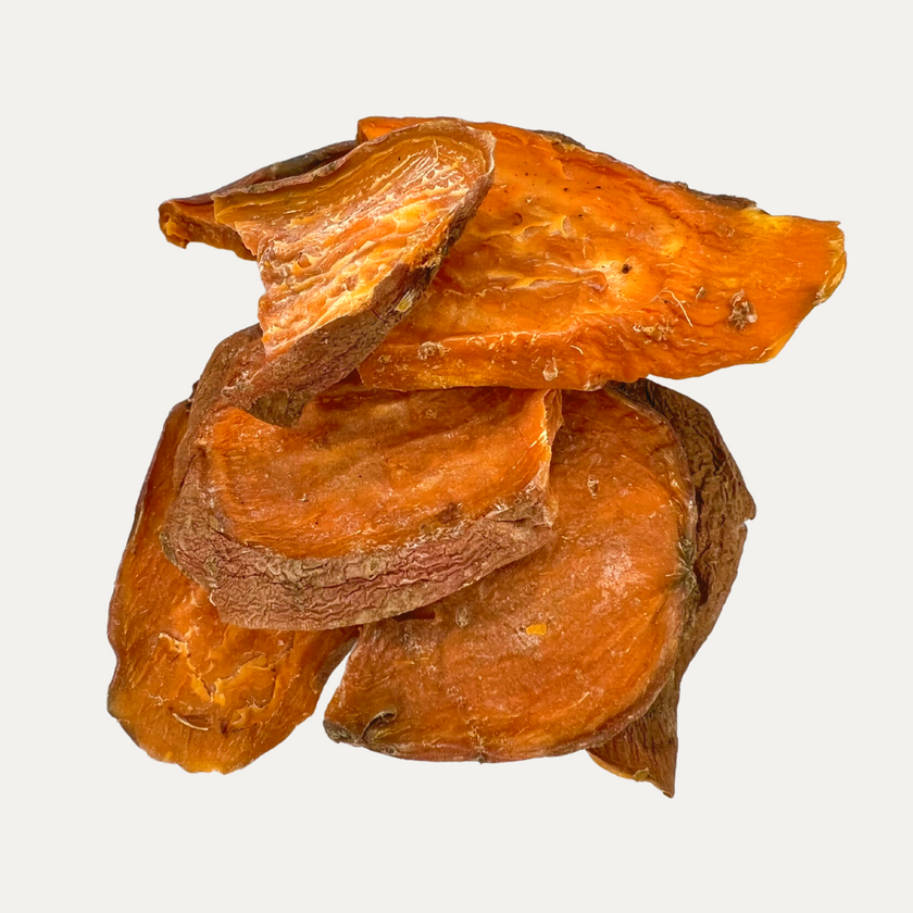 Load image into Gallery viewer, Picture of dehydrated sweet potato slices
