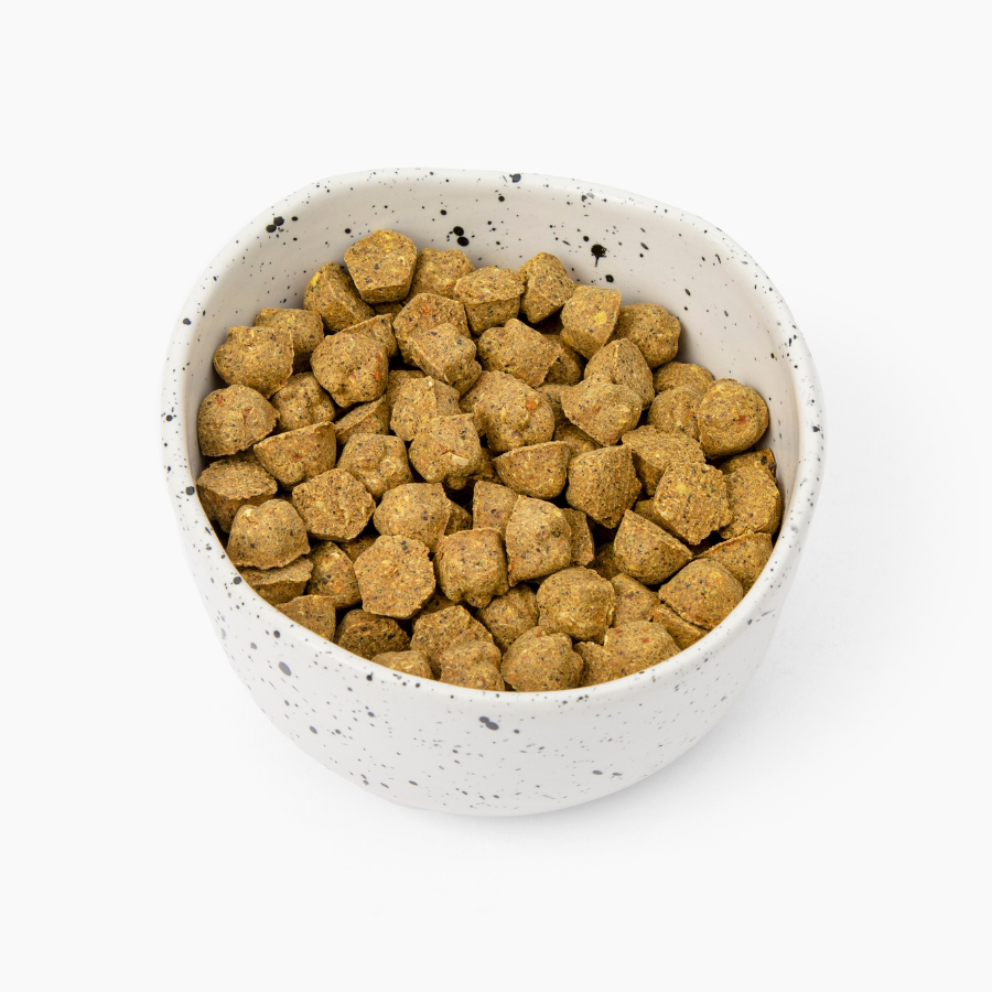 Bowl of Petaluma baked pieces in a white bowl